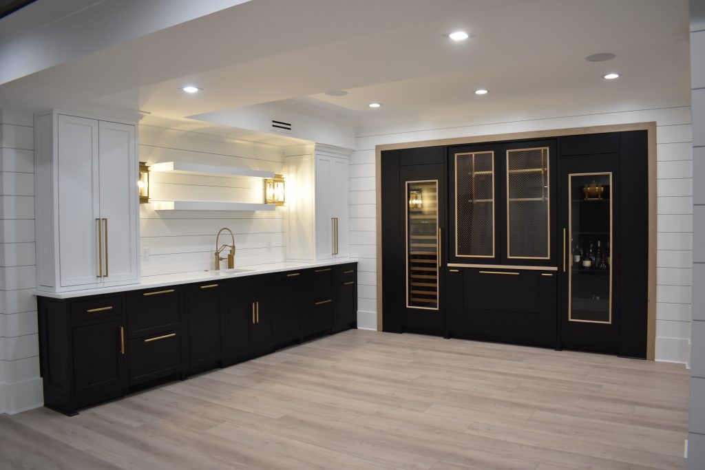 A bar in an alpharetta dunwoody atlanta area basement remodel