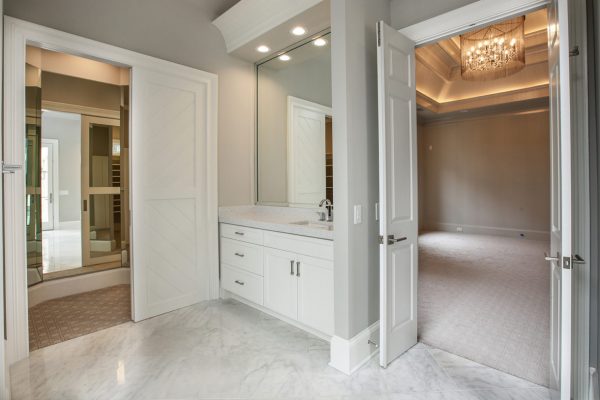 Master bathroom after closet remodel
