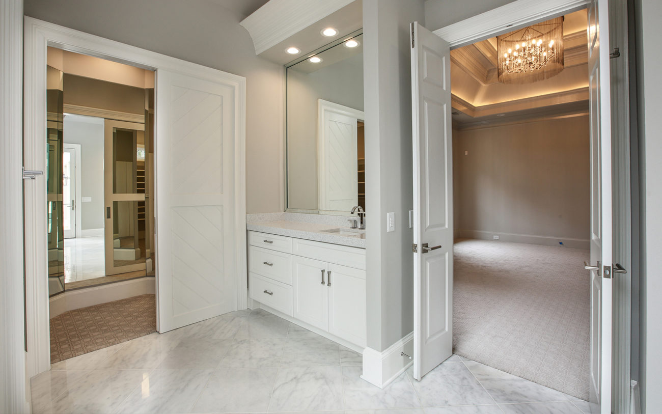 Master bathroom after closet remodel