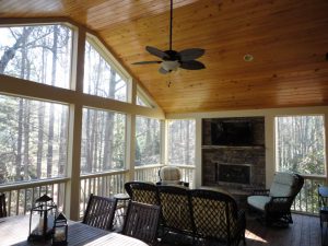 custom built screened in porch 