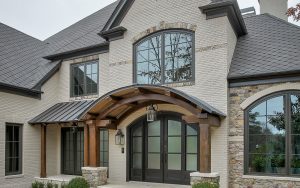white brick home exterior