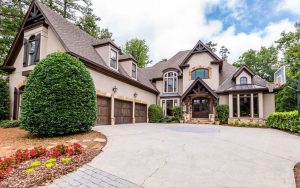 white brick home exterior